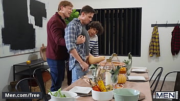 Friendsgiving Meeting With Nate Grimes And His Friends Ends Up In A Wild Raw Fucking Gay Party - Men