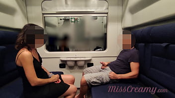 Dick flash - I pull out my cock in front of a teacher in the public train and and help me cum in mouth 4K - it's very risky Almost caught by stranger near - MissCreamy